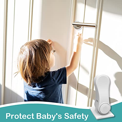 Baby Proofing Door Handle Lockï¼6-packï¼ï¼Child Safety Door Lever Lock ï¼Childproofing & Petproofing with 3M Adhesive, No Drilling Needed, Minimalist Design, Tool-Free Installation for Toddler Safety by yunkey