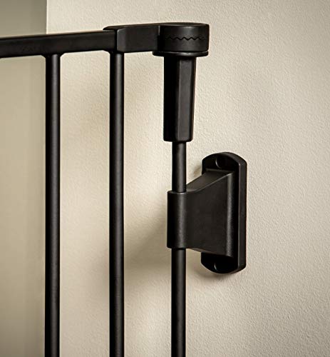 Regalo Deluxe Home Accents Widespan Safety Gate, 74.5" W x 28" H, Includes 4 Wall Mounts , Black by Regalo International