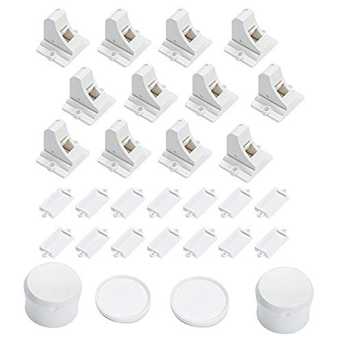 Vmaisi Adhesive Magnetic Cabinet Locks (12 Locks and 2 Keys) by vmax