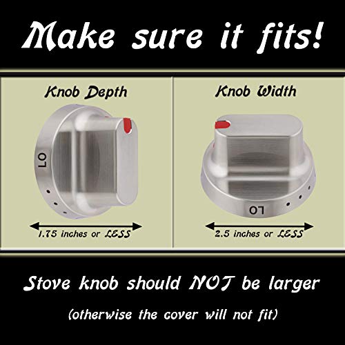 6 Pack Clear Stove Knob Safety Covers - Protect Little Kids with A Child Proof Lock for Oven/Stove Top/Gas Range - Baby/Toddler Kitchen Safety Guard - Check Dimensions from Diddle