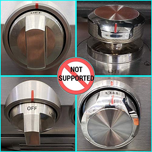 Vadiff Silicone Gas Stove Child Safety Knob Locks | Stove Knob Cover (5 Pk) (Black) by VADIFF