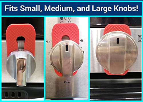 Vadiff Silicone Gas Stove Child Safety Knob Locks | Stove Knob Cover (5 Pk) (Black) by VADIFF