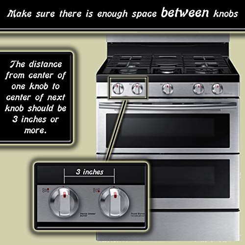 6 Pack Clear Stove Knob Safety Covers - Protect Little Kids with A Child Proof Lock for Oven/Stove Top/Gas Range - Baby/Toddler Kitchen Safety Guard - Check Dimensions from Diddle