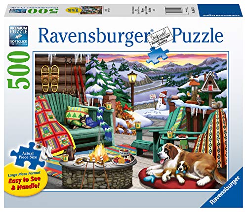 Ravensburger Cozy Series: Apres All Day 500 Piece Large Format Jigsaw Puzzle for Adults - Every Piece is Unique, Softclick Technology Means Pieces Fit Together Perfectly, (Model: 16442) from Ravensburger