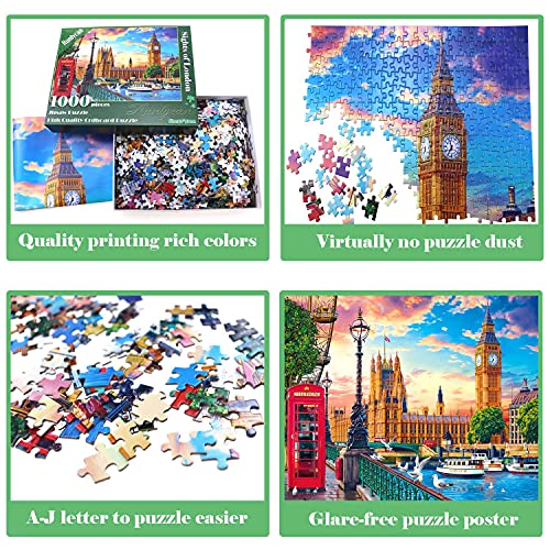 Jigsaw Puzzles 1000 Pieces - 1000 Piece Puzzles for Adults 1000 Pieces Puzzle Game Decompression Toys Gift Family Landscape Decoration Puzzle by Runlycan