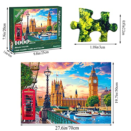 Jigsaw Puzzles 1000 Pieces - 1000 Piece Puzzles for Adults 1000 Pieces Puzzle Game Decompression Toys Gift Family Landscape Decoration Puzzle by Runlycan