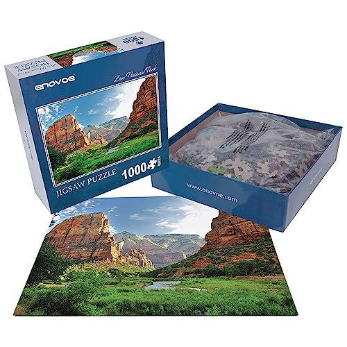 Enovoe 1000 Piece Puzzle - Zion National Park - Large, 27" x 20", Jigsaw Puzzles for Adults and Kids by Enovoe