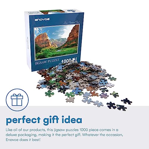 Enovoe 1000 Piece Puzzle - Zion National Park - Large, 27" x 20", Jigsaw Puzzles for Adults and Kids by Enovoe