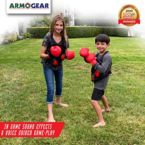 ArmoGear Electronic Boxing Toy for Kids | Interactive Boxing Game with 3 Play Modes, Includes 2 Pairs Boxing Gloves | Cool Toy for Teen Boys | Sports Toy for Kids Boys & Girls, Ages 8 Years + by ArmoGear