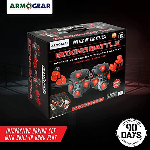 ArmoGear Electronic Boxing Toy for Kids | Interactive Boxing Game with 3 Play Modes, Includes 2 Pairs Boxing Gloves | Cool Toy for Teen Boys | Sports Toy for Kids Boys & Girls, Ages 8 Years + by ArmoGear