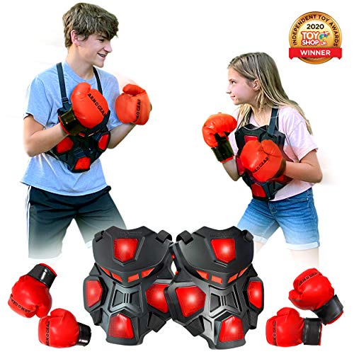 ArmoGear Electronic Boxing Toy for Kids | Interactive Boxing Game with 3 Play Modes, Includes 2 Pairs Boxing Gloves | Cool Toy for Teen Boys | Sports Toy for Kids Boys & Girls, Ages 8 Years + by ArmoGear
