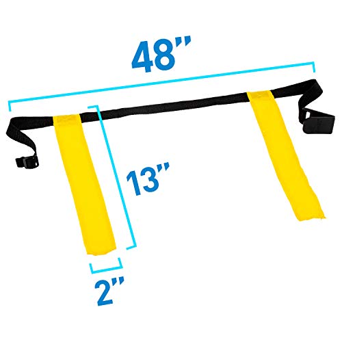 Franklin Sports Flag Football Flags and Ball Set - Flag Football Belts and Football for Kids - Full Youth Flag Football Set - Includes 2 Flag Sets of 5 by Franklin Sports, Inc.