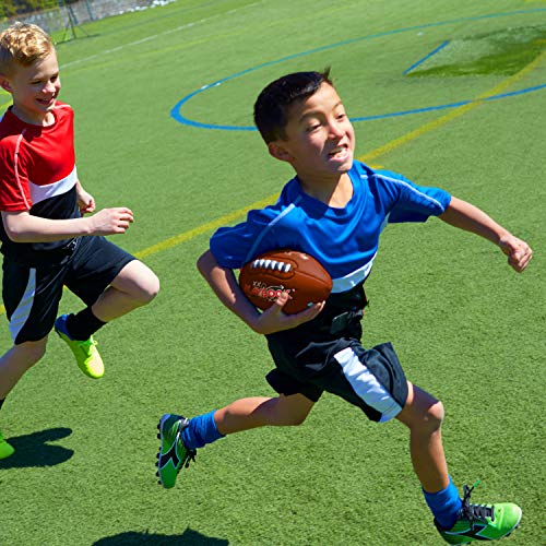 Franklin Sports Flag Football Flags and Ball Set - Flag Football Belts and Football for Kids - Full Youth Flag Football Set - Includes 2 Flag Sets of 5 by Franklin Sports, Inc.