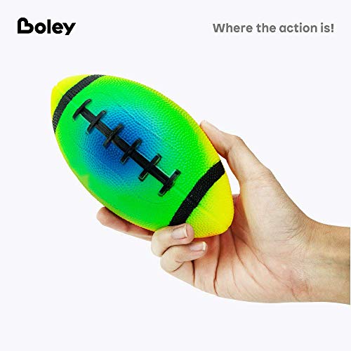 Boley Rainbow Sports Balls & Air Pump - 3 Pk Small Toddler & Kids Balls - Indoor Outdoor Ball Set for Kids Ages 3+ by Boley
