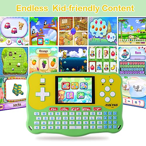 LUHYAUAN Kids Tablet/Baby Learning Pad with 102 Activities/Toddler Tablet with ABC/Words/Music/Math Interactive Educational Electronic Toys Gifts Handheld Game for Preschool Boys Girls Ages 3-12 from LUHYAUAN