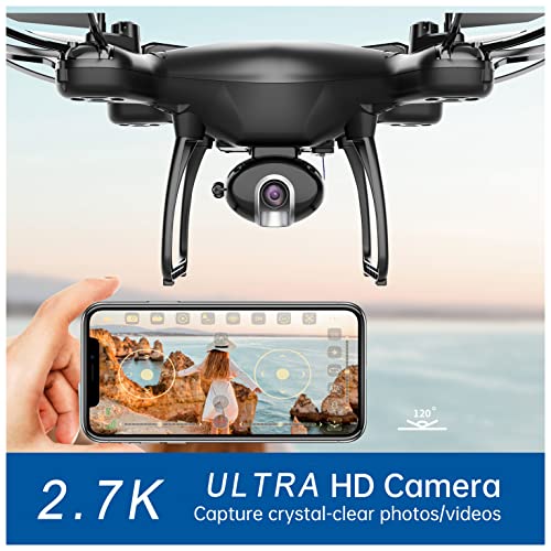 Drone with Camera 2.7K for Adults UHD Live Video Camera Drone for Beginners w/ Voice Control, Gesture Control, Altitude Hold, Headless Mode, High-Speed Rotation, 3 Speeds by JOY PRO