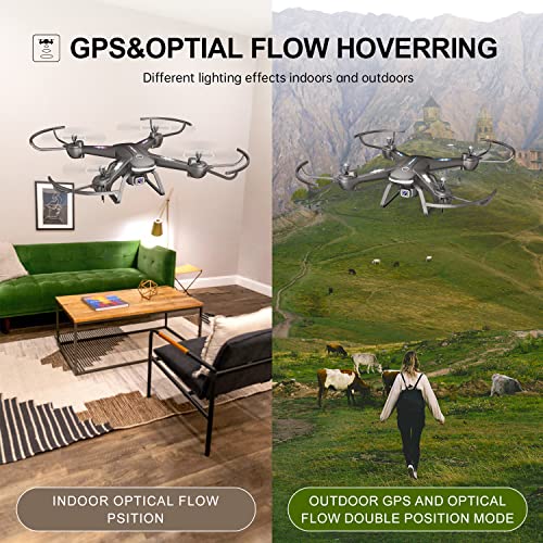 GPS Drone with 4K Camera for Adults Begineer, Dual Positioning 5G WiFi FPV Live Video 40mins Flight Time 2 Cameras RC Quadcopter Drone Auto Return Follow Me (2 Batteries) by LOPOM