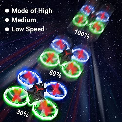 NXONE Drone for Kids and Beginners Mini RC Helicopter Quadcopter Drone with LED Lights, Altitude Hold, Headless Mode, 3D Flips, One Key Take Off/Landing and Extra Batteries, Kids Drone Toys Gifts for Boys and Girls with Remote Control from Shantou Flying 