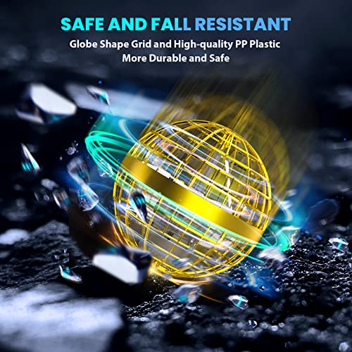 Funplus Flying Orb Ball Kids Toys,2022 Magic Controller Floating Space Hover Balls,Boomerang Ball Flying Galactic Fidget Spinner Mini Drone Toy,Cool Stuff Gifts for Kid (Gold) from FUNPLUS