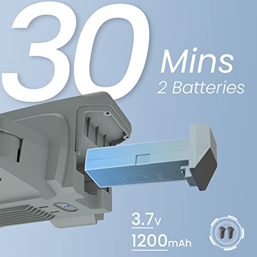 IDEA16 Drones with 2 Cameras for Adults/Beginners 4K, 5GHz FPV WiFi Live Video RC Quadcopter with 120 Wide-Angle Adjustable Professional Camera, Optical Flow Positioning, 2 Batteries Helicopter by le-idea