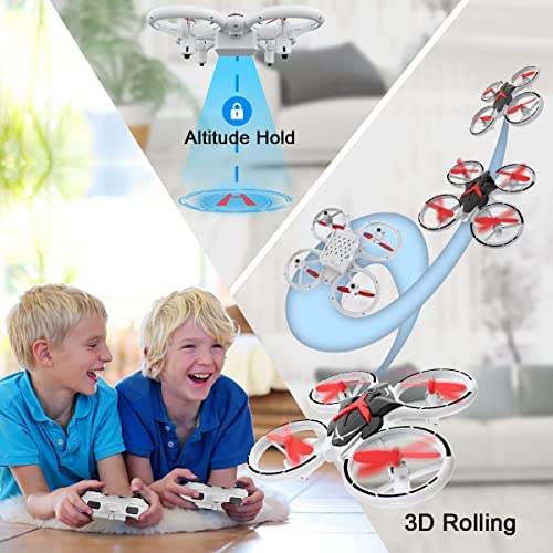 NXONE Drone for Kids and Beginners Mini RC Helicopter Quadcopter Drone with LED Lights, Altitude Hold, Headless Mode, 3D Flips, One Key Take Off/Landing and Extra Batteries, Kids Drone Toys Gifts for Boys and Girls with Remote Control from Shantou Flying 