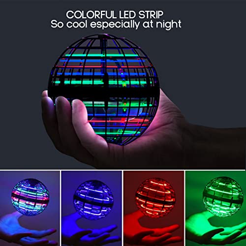 Tikduck Flying Orb Ball Toys Soaring Hover Pro Boomerang Spinner Hand Controlled Mini Drone Globe Shape Spinning Safe for Kids Adults Outdoor Indoor (Blue) by Tikduck