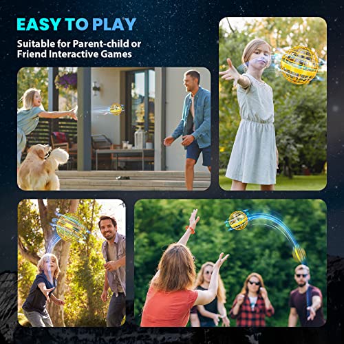 Funplus Flying Orb Ball Kids Toys,2022 Magic Controller Floating Space Hover Balls,Boomerang Ball Flying Galactic Fidget Spinner Mini Drone Toy,Cool Stuff Gifts for Kid (Gold) from FUNPLUS