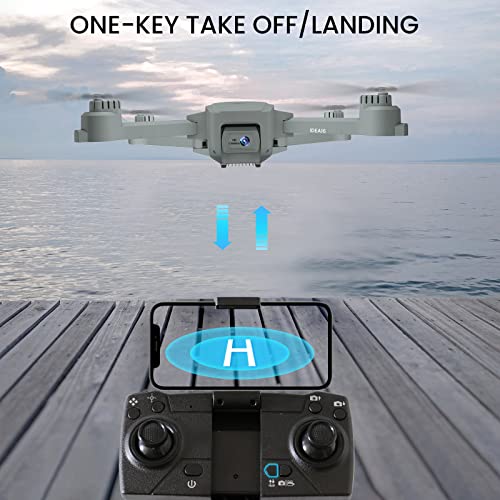 IDEA16 Drones with 2 Cameras for Adults/Beginners 4K, 5GHz FPV WiFi Live Video RC Quadcopter with 120 Wide-Angle Adjustable Professional Camera, Optical Flow Positioning, 2 Batteries Helicopter by le-idea