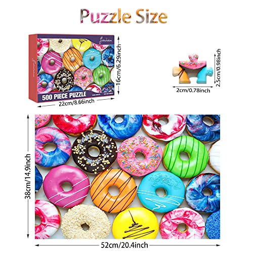 500 Pieces Jigsaw Puzzles Donuts for Adults and Teens and Kids Family Happy Gift Idea New by fishwisdom