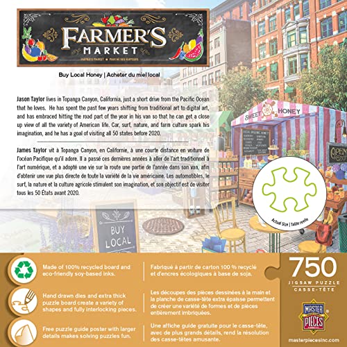 MasterPieces Farmer's Market 750 Puzzles Collection - Buy Local Honey 750 Piece Jigsaw Puzzle from MasterPieces Puzzle Company