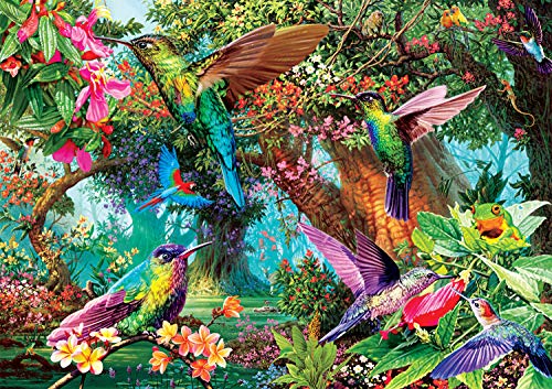 Buffalo Games - Hummingbird Garden - 500 Piece Jigsaw Puzzle with Hidden Images, Green from Buffalo Games