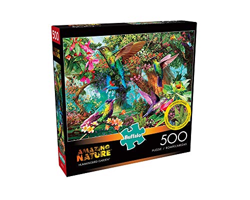 Buffalo Games - Hummingbird Garden - 500 Piece Jigsaw Puzzle with Hidden Images, Green from Buffalo Games