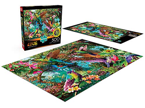 Buffalo Games - Hummingbird Garden - 500 Piece Jigsaw Puzzle with Hidden Images, Green from Buffalo Games