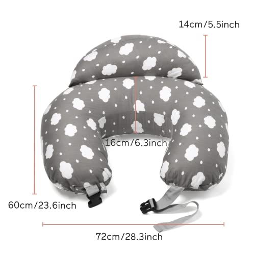 Momcozy Nursing Pillow for Breastfeeding, Original Plus Size Breastfeeding Pillows for More Support for Mom and Baby, with Adjustable Waist Strap and Removable Cotton Cover, Grey from Momcozy
