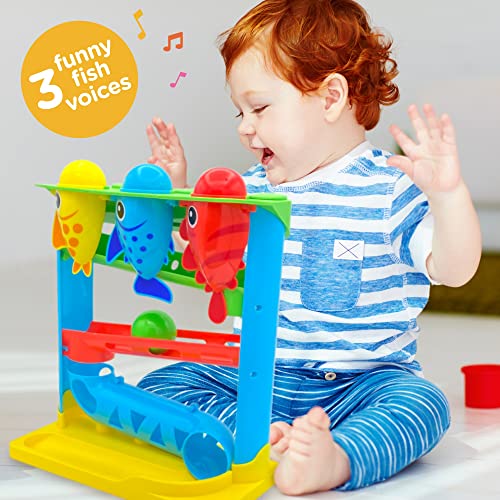 Move2Play, Feed The Fish, Interactive Toddler & Baby Toy, One Year Old Birthday Gift for Boys and Girls from Move2Play