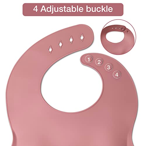 Mutualproducts - Baby Feeding Set 8-Piece | Baby Led Weaning Utensils Set Includes Suction Bowl and Plate, Baby Spoon and Fork, Sippy Cup with Straw and Lid | Baby Feeding Supplies Set (Peach Pink) by mutualproducts