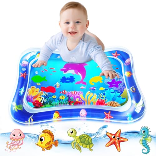 ZMLM Baby Tummy-Time Water Mat: Infant Toy Gift Activity Play Mat Inflatable Sensory Playmat Babies Belly Time Pat Indoor Small Pad for 3 6 9 Month Newborn Boy Girl Toddler Fun Game from ZMLM