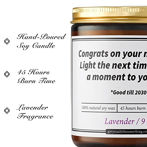 Funny Candle for New Parents - New Mom Gifts for Women | Baby Shower Gifts for New Baby First Time Mothers Mommy Mom to Be Unique Humorous Baby Registry Pregnancy Present | 9 oz Lavender Soy Candle by Got you a little something