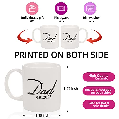 Pregnancy Gifts for First Time Moms â Mom and Dad Est 2022 11 oz Mug Set with Romper (0-3 Months) and Baby Socks â- Top New Parents Gifts for Mom and Dad to Be - Baby Shower from Accgz