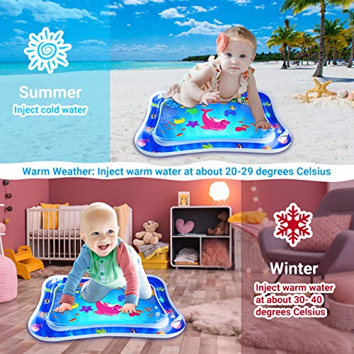 ZMLM Baby Tummy-Time Water Mat: Infant Toy Gift Activity Play Mat Inflatable Sensory Playmat Babies Belly Time Pat Indoor Small Pad for 3 6 9 Month Newborn Boy Girl Toddler Fun Game from ZMLM