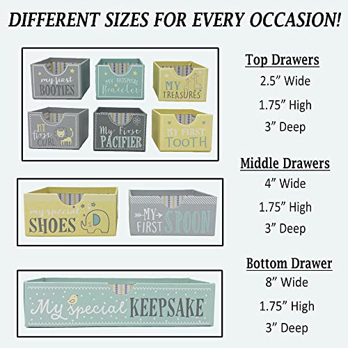 Baby Milestone Keepsake Storage Box by Votum: Track Treasured Memories, 9 Sections â 9 x 3.5 x 9 â Moon & Stars from Votum Enterprises