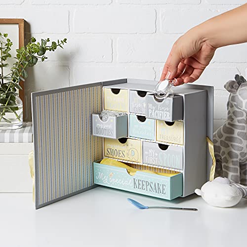 Baby Milestone Keepsake Storage Box by Votum: Track Treasured Memories, 9 Sections â 9 x 3.5 x 9 â Moon & Stars from Votum Enterprises