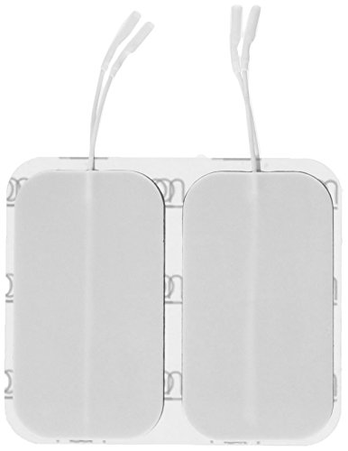 Physical Therapy Aids-55606 ValuTrode Foam Electrodes 2" x 3.5" Rectangular, 4 Per Pack, Pigtail Foam Top, Reusable from 