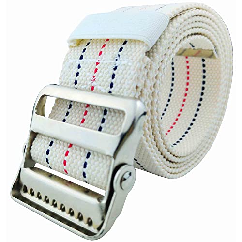 LAMBOX Walking Gait Belt 72 inch,Transfer and Standing Assist Aid with Metal Buckle for Seniors,Elderly,Caregiver,Occupational and Physical Therapy (Beige) from BESTPACK