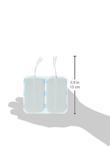 Physical Therapy Aids-55606 ValuTrode Foam Electrodes 2" x 3.5" Rectangular, 4 Per Pack, Pigtail Foam Top, Reusable from 