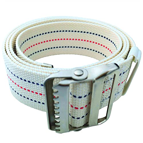 LAMBOX Walking Gait Belt 72 inch,Transfer and Standing Assist Aid with Metal Buckle for Seniors,Elderly,Caregiver,Occupational and Physical Therapy (Beige) from BESTPACK