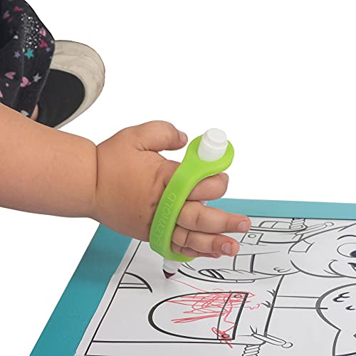 EazyHold Green Silicone Grip Mobility Aid, Universal Cuff Adaptive Equipment for OC and Physical Therapy, Cerebral Palsy, Special Needs, Arthritis, Parkinsons, ALS, Easy Hold Device 2-Pack 4.5" from EazyHold