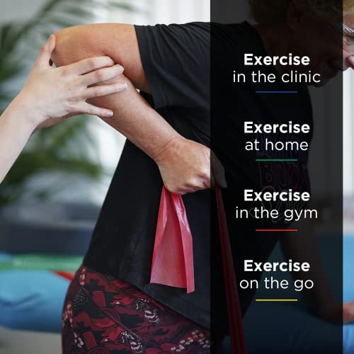 TheraBand Resistance Band 25 Yard Roll, Medium Red Non-Latex Professional Elastic Bands For Upper & Lower Body Exercise Workouts, Physical Therapy, Pilates, & Rehab, Dispenser Box, Beginner Level 3 by TheraBand