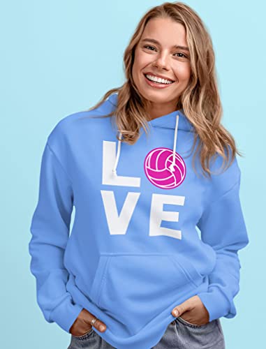 Love Volleyball Gifts Hoodies for Teen Girls Women Fans Sweatshirts Hoodie Large California Blue from 