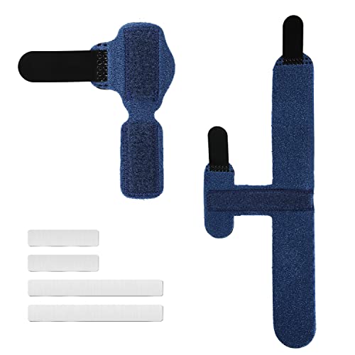 2pcs Toe Splints for Straightening, Dark Blue Toe Brace for Broken Toe straighteners for Hammer Toes Crooked Toes Bent Toes (2 Styles) from AIEX